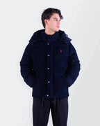 Ralph Lauren Navy Corduroy Down Jacket - L