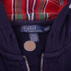 Ralph Lauren Navy Cotton Full - Zip Hoodie - XXL