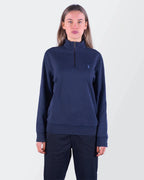 Ralph Lauren Navy Cotton Quarter - zip Sweater - M
