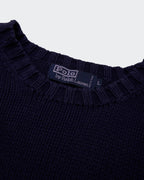 Ralph Lauren Navy Crewneck Jumper - L