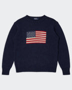 Ralph Lauren Navy Crewneck Jumper - L