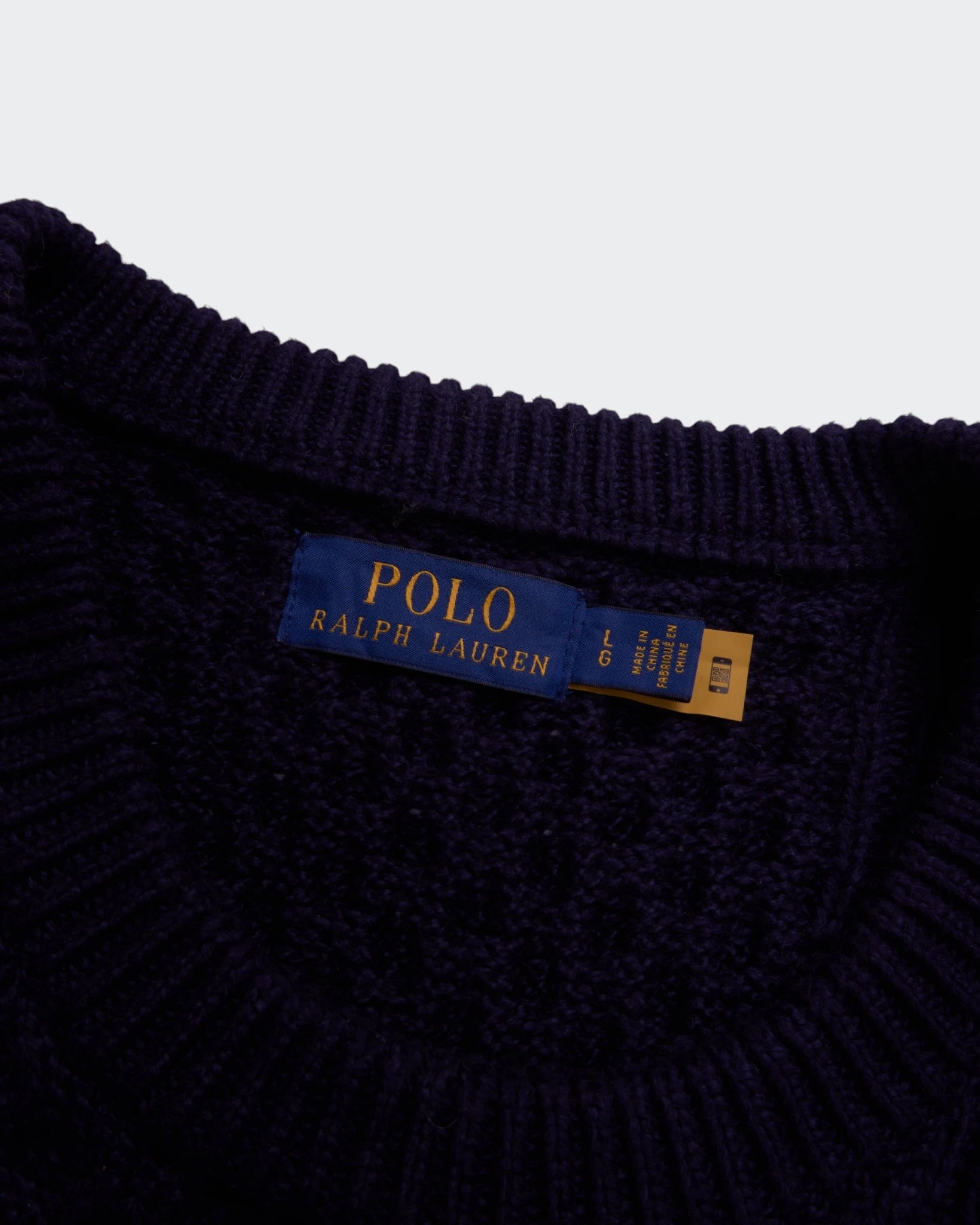 Ralph Lauren Navy Crewneck Jumper - XL