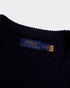 Ralph Lauren Navy Crewneck Jumper - XL
