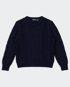 Ralph Lauren Navy Crewneck Jumper - XL