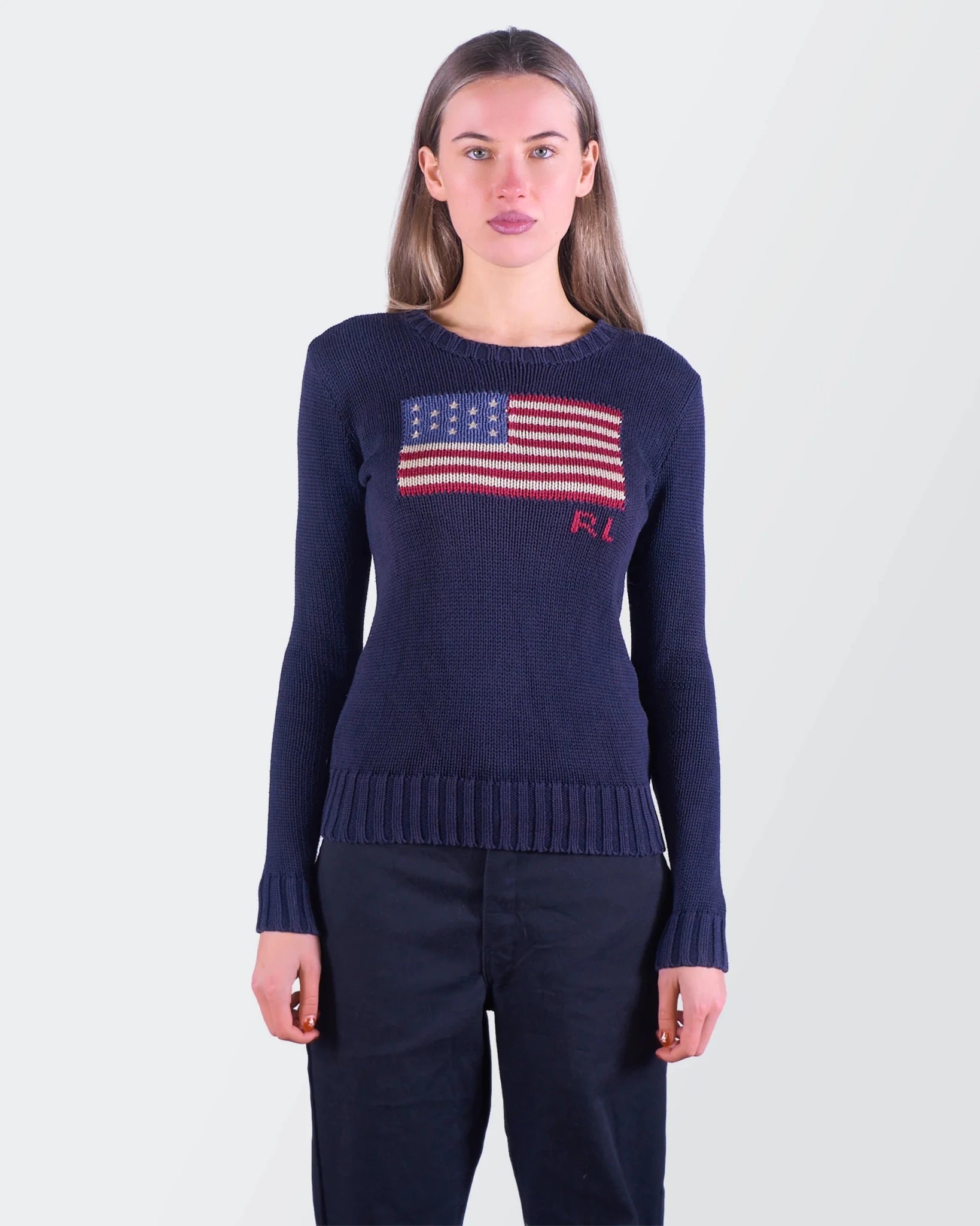 Ralph Lauren Navy Crewneck Sweater - S