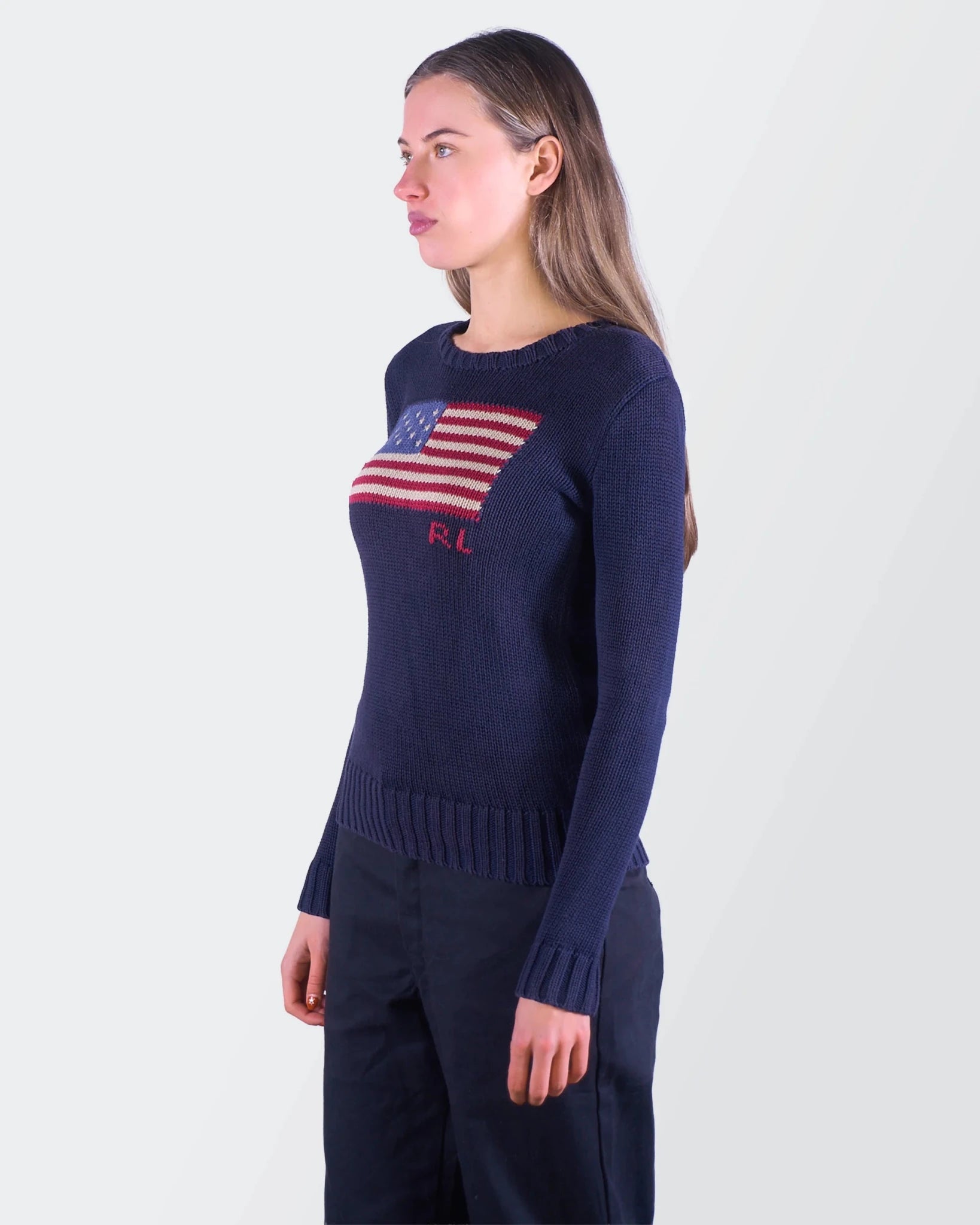 Ralph Lauren Navy Crewneck Sweater - S