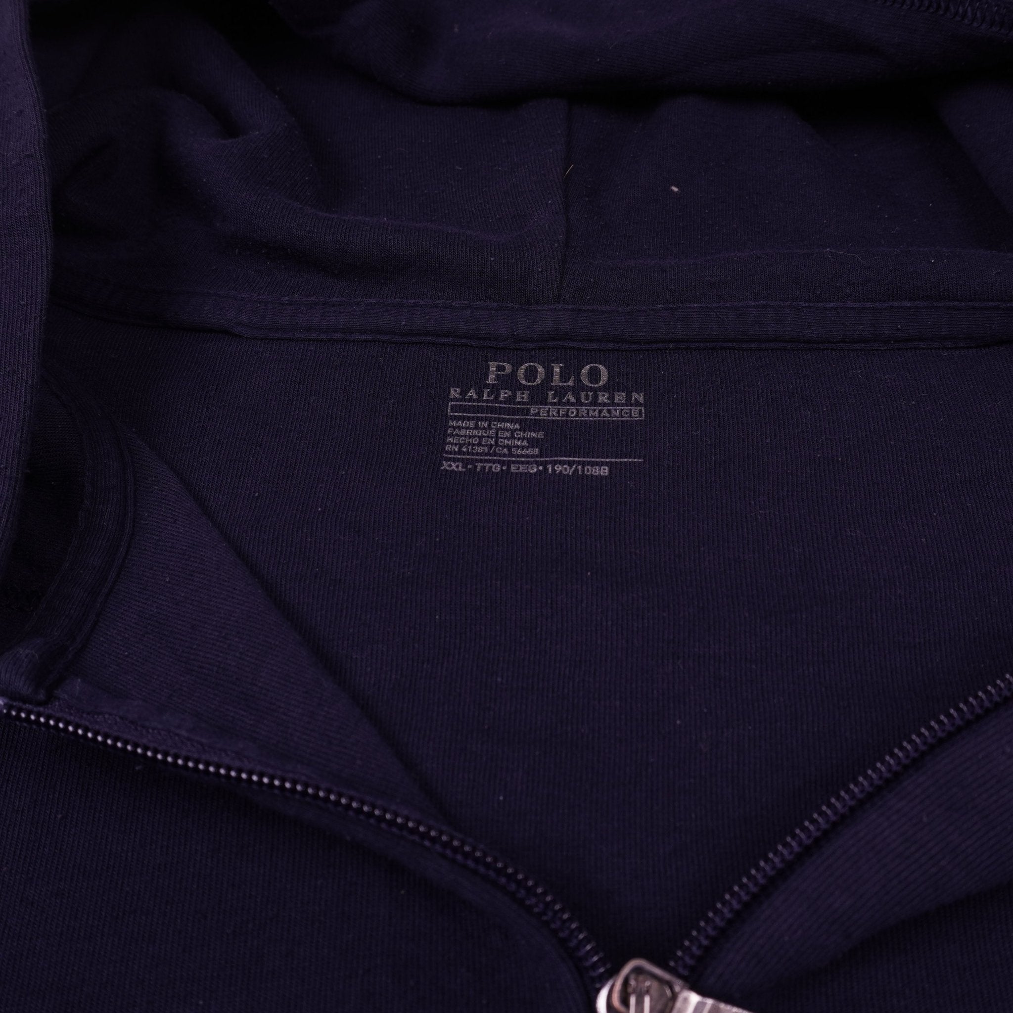 Ralph Lauren Navy Full - Zip Hoodie - XXL