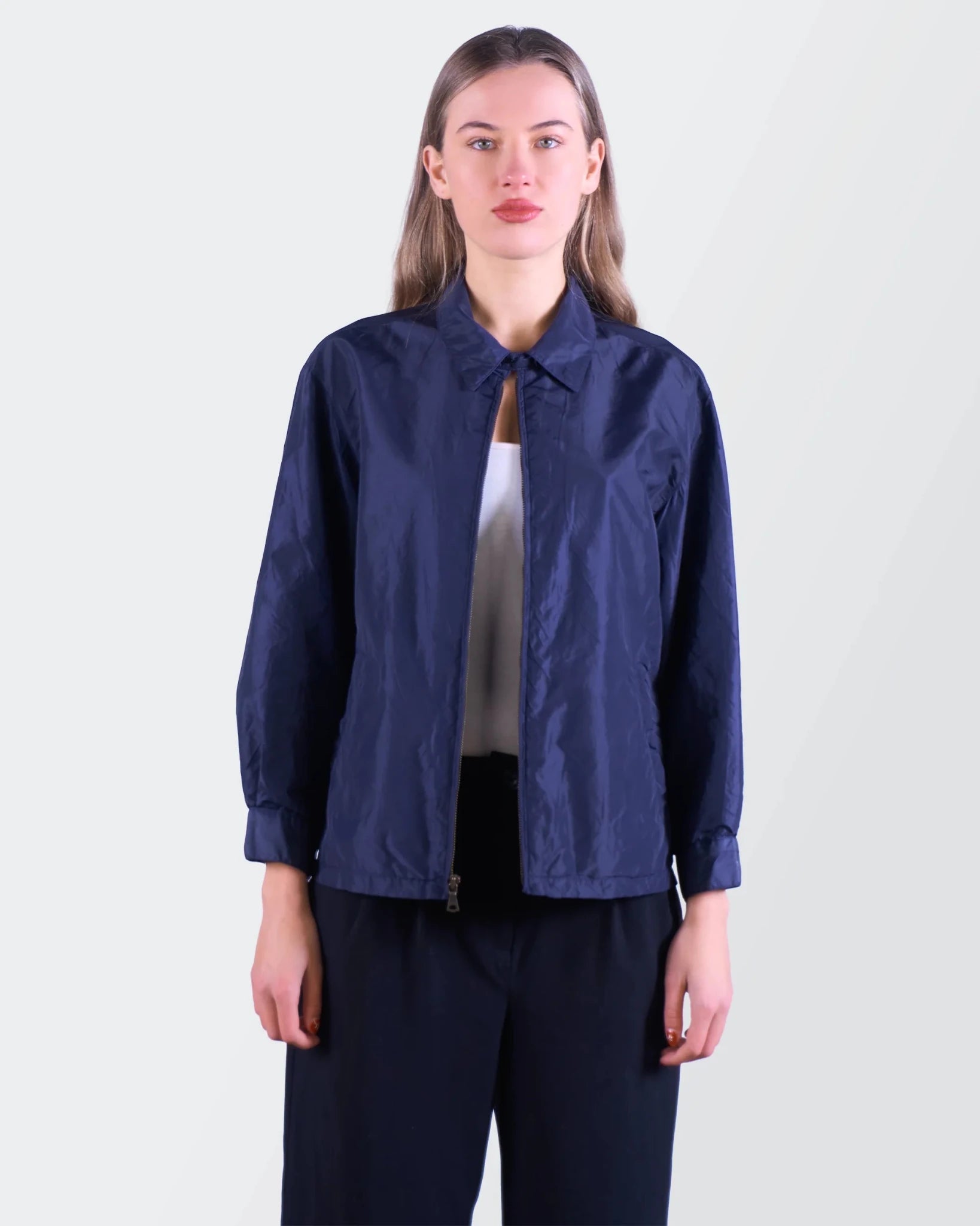 Ralph Lauren Navy Nylon Coach Jacket - XS