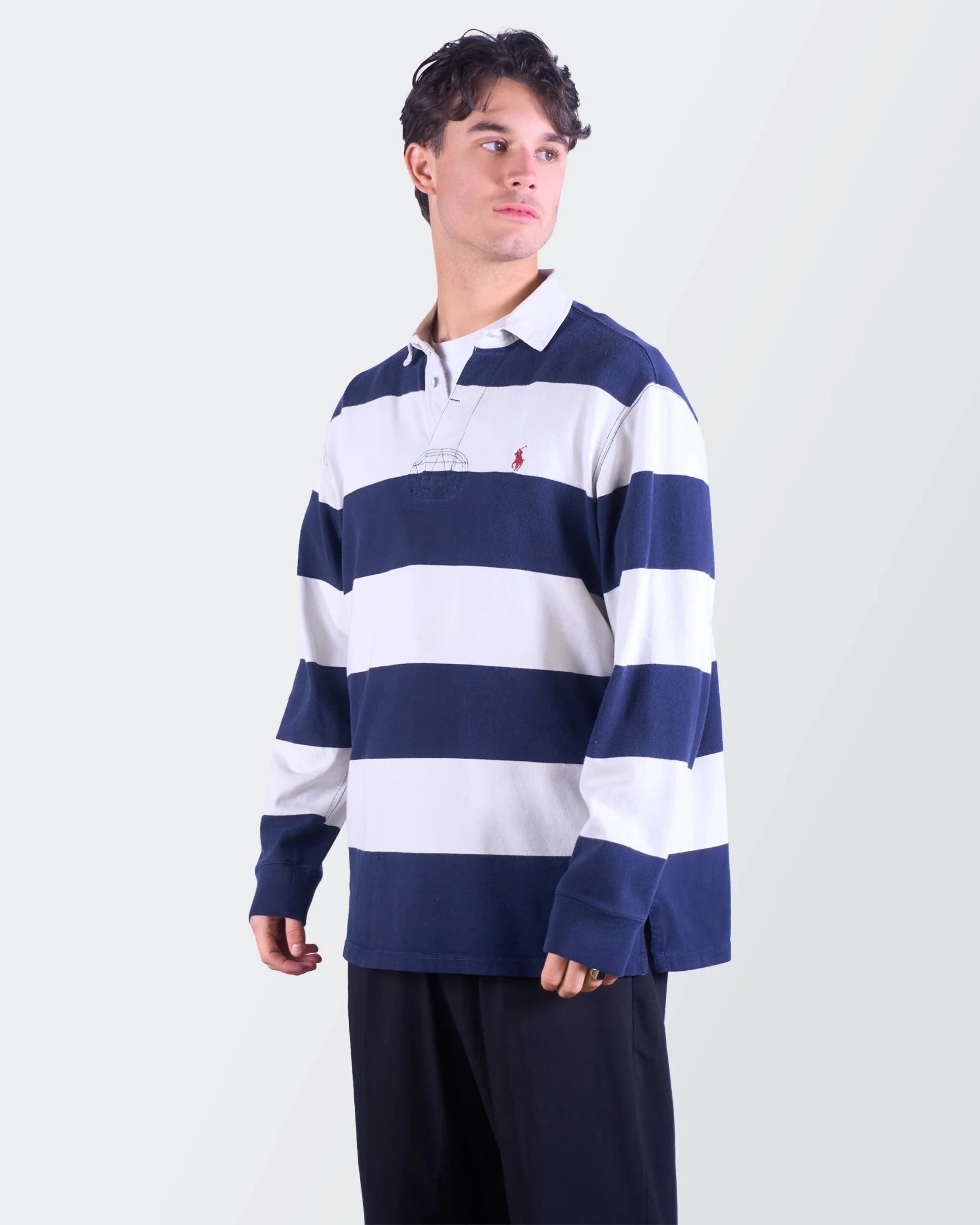 Ralph Lauren Navy Rugby Shirt L