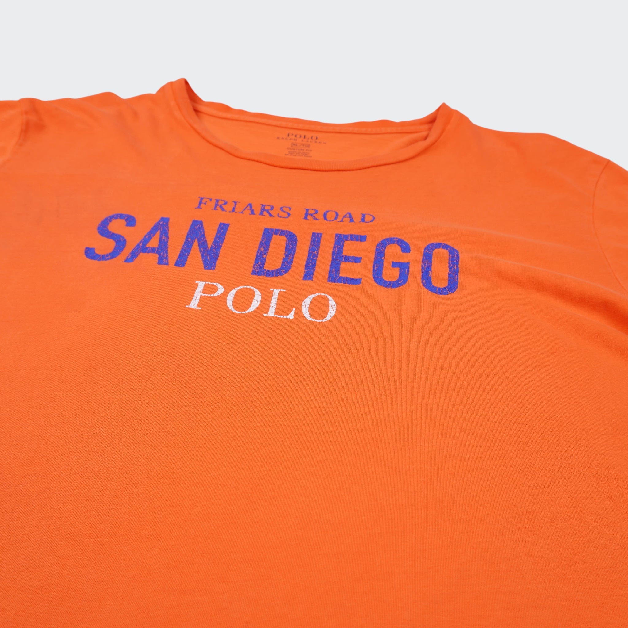 Ralph Lauren Orange Cotton Graphic T-shirt - XL