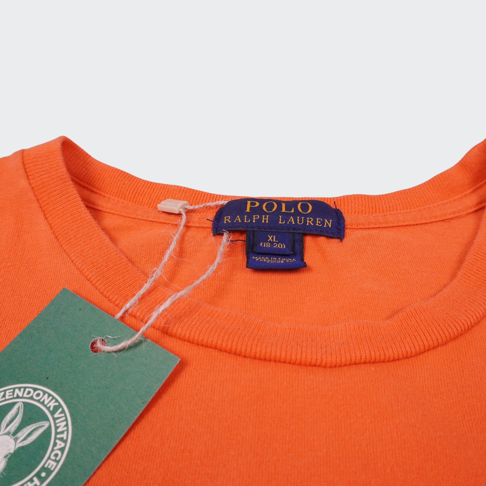 Ralph Lauren Orange Cotton T-Shirt - XL