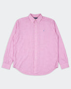 Ralph Lauren Pink Cotton Button - Down Shirt - XL