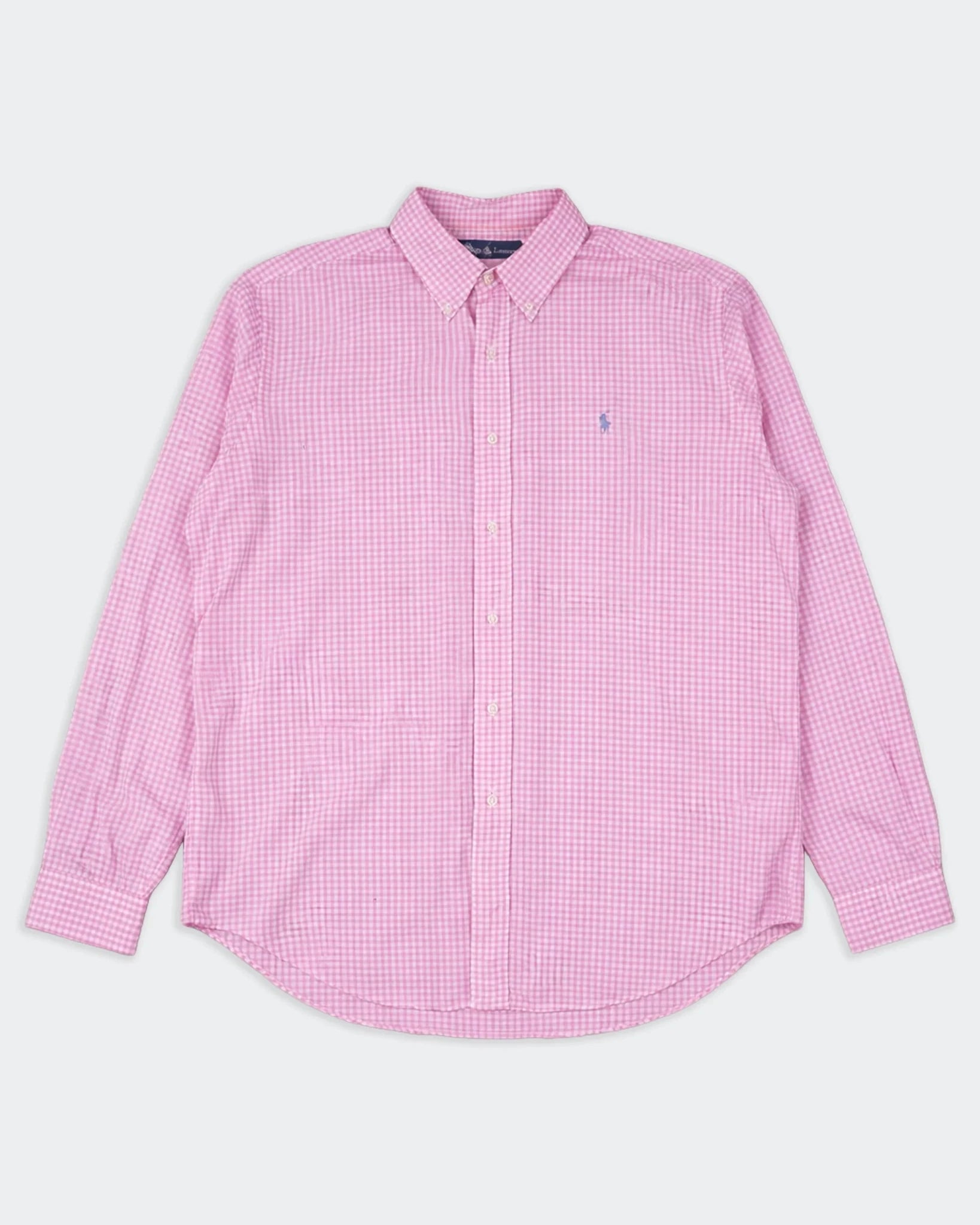 Ralph Lauren Pink Cotton Button - Down Shirt - XL