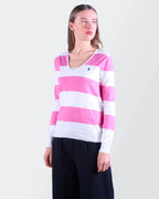 Ralph Lauren Pink Cotton V - neck Sweater - S