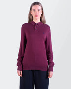 Ralph Lauren Purple Cotton Long Sleeve Polo Shirt - L