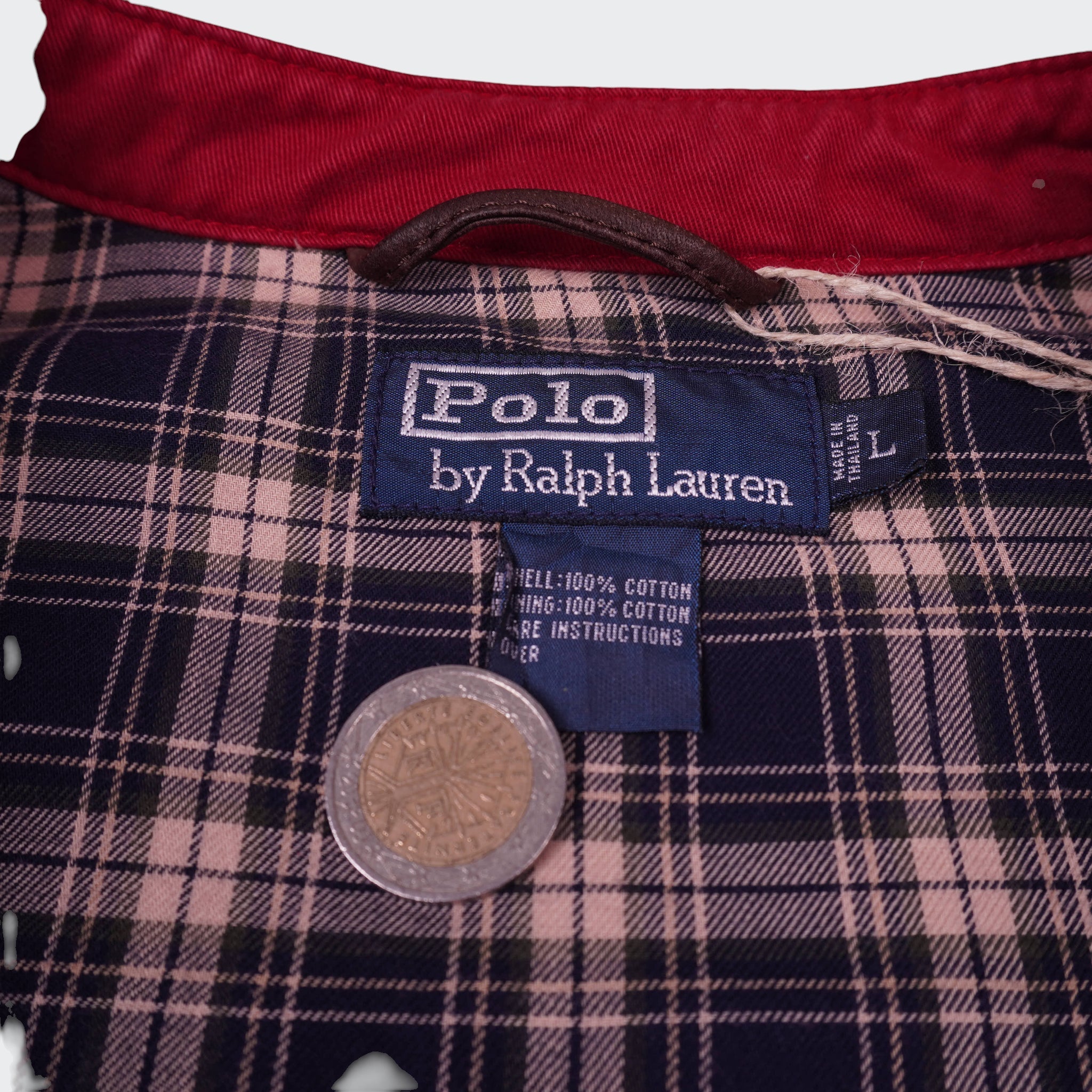 Ralph Lauren Red Cotton Harrington Jacket - L