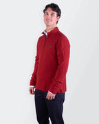 Ralph Lauren Red Cotton Quarter - zip Sweater - M