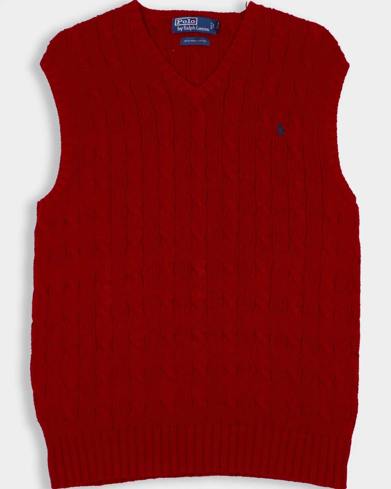 Ralph Lauren Red Knitted Vest M