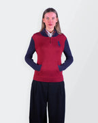 Ralph Lauren Red Quarter - zip Sweater - S