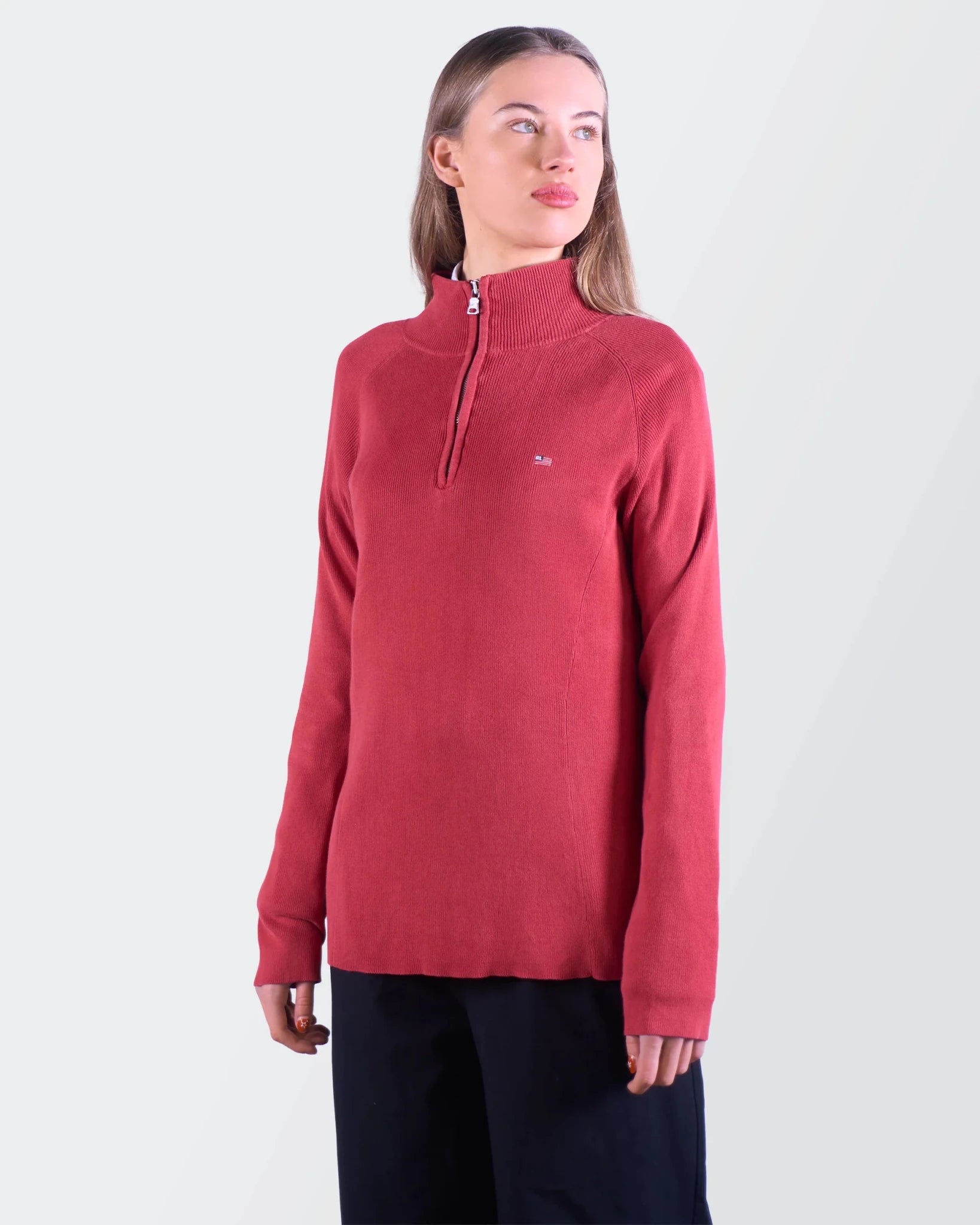 Ralph Lauren Red Quarter - zip Sweater - S