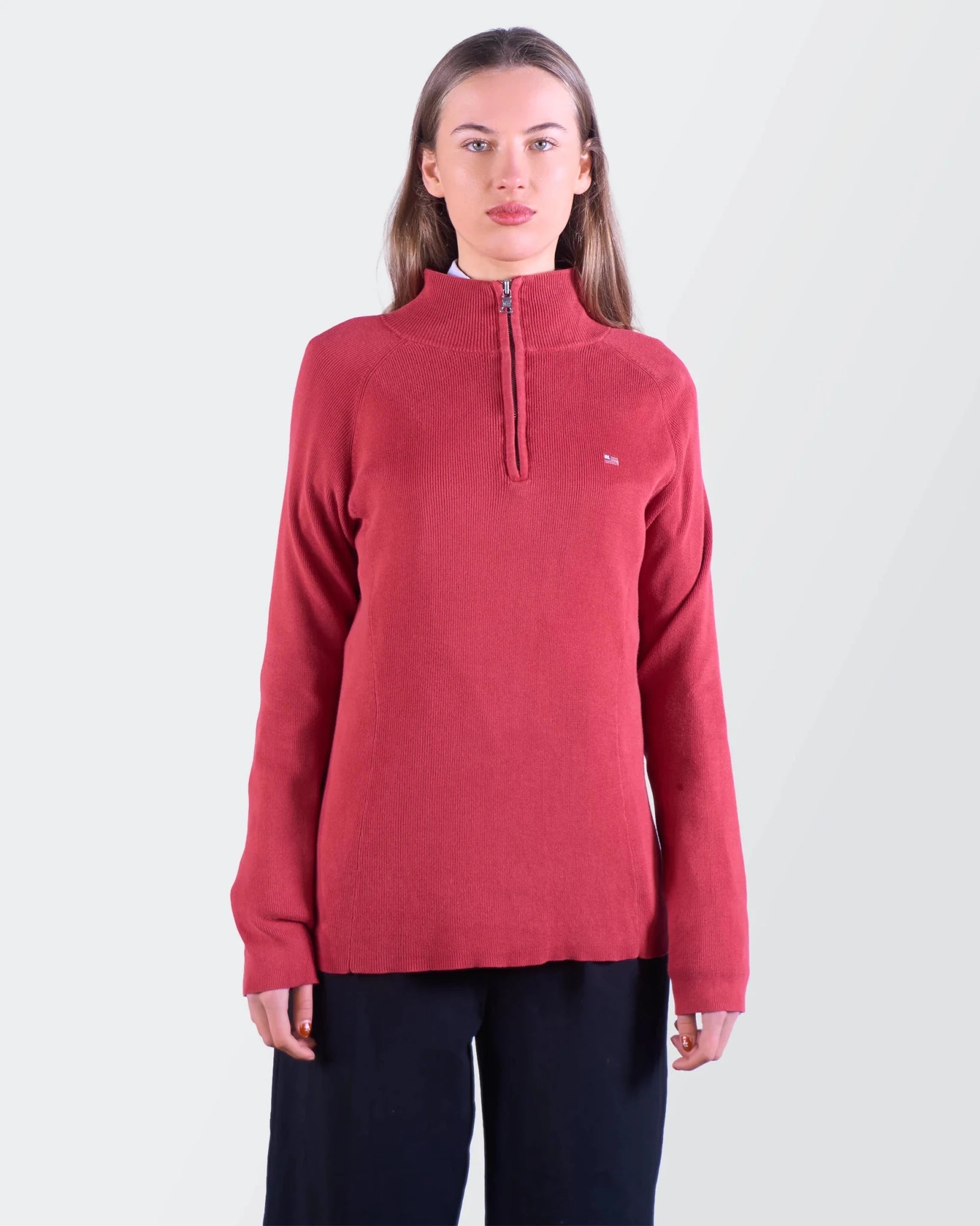Ralph Lauren Red Quarter - zip Sweater - S