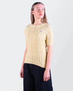 Ralph Lauren Short - sleeve Cable Knit Sweater - S