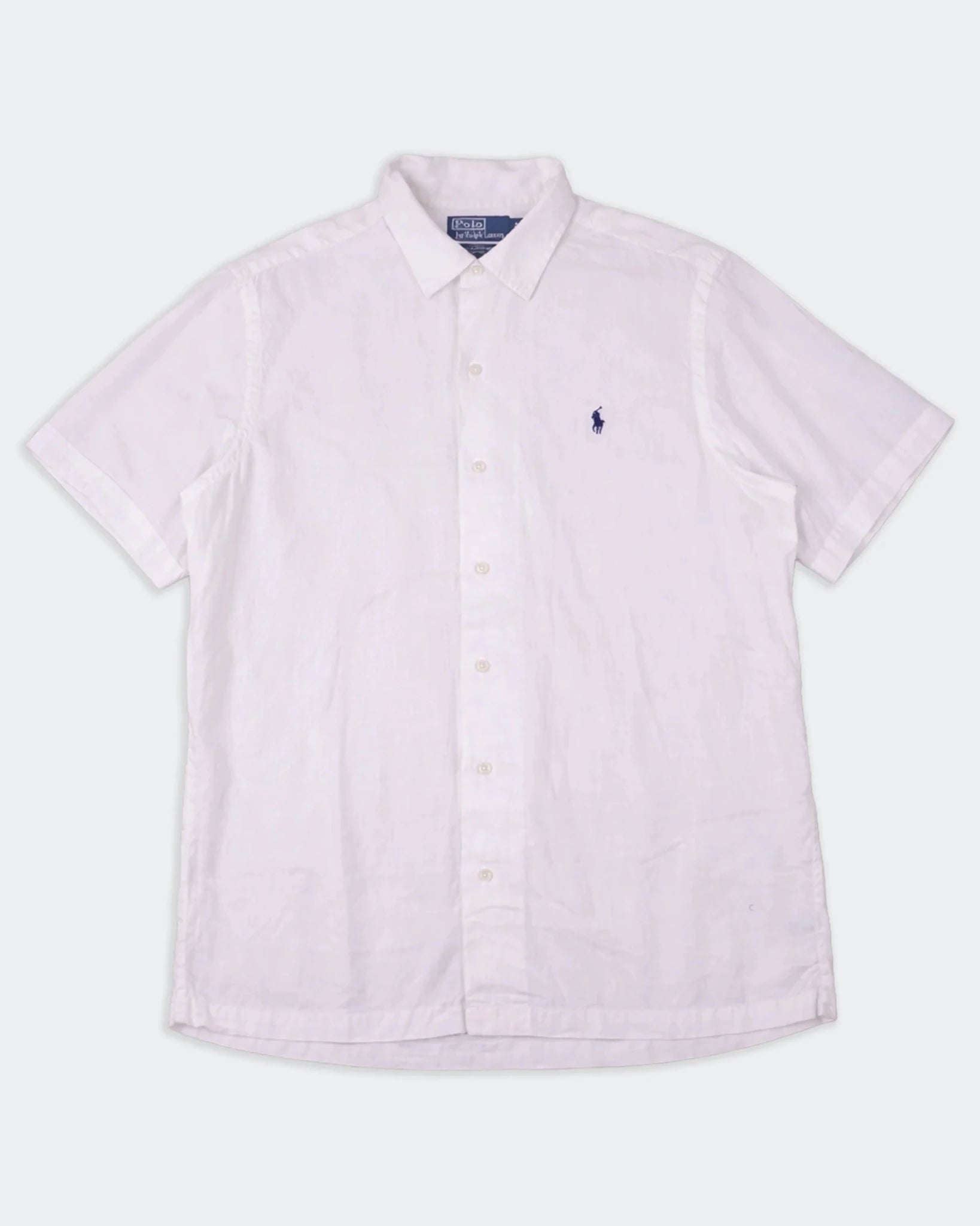 Ralph Lauren White Cotton Button - Up Shirt - M