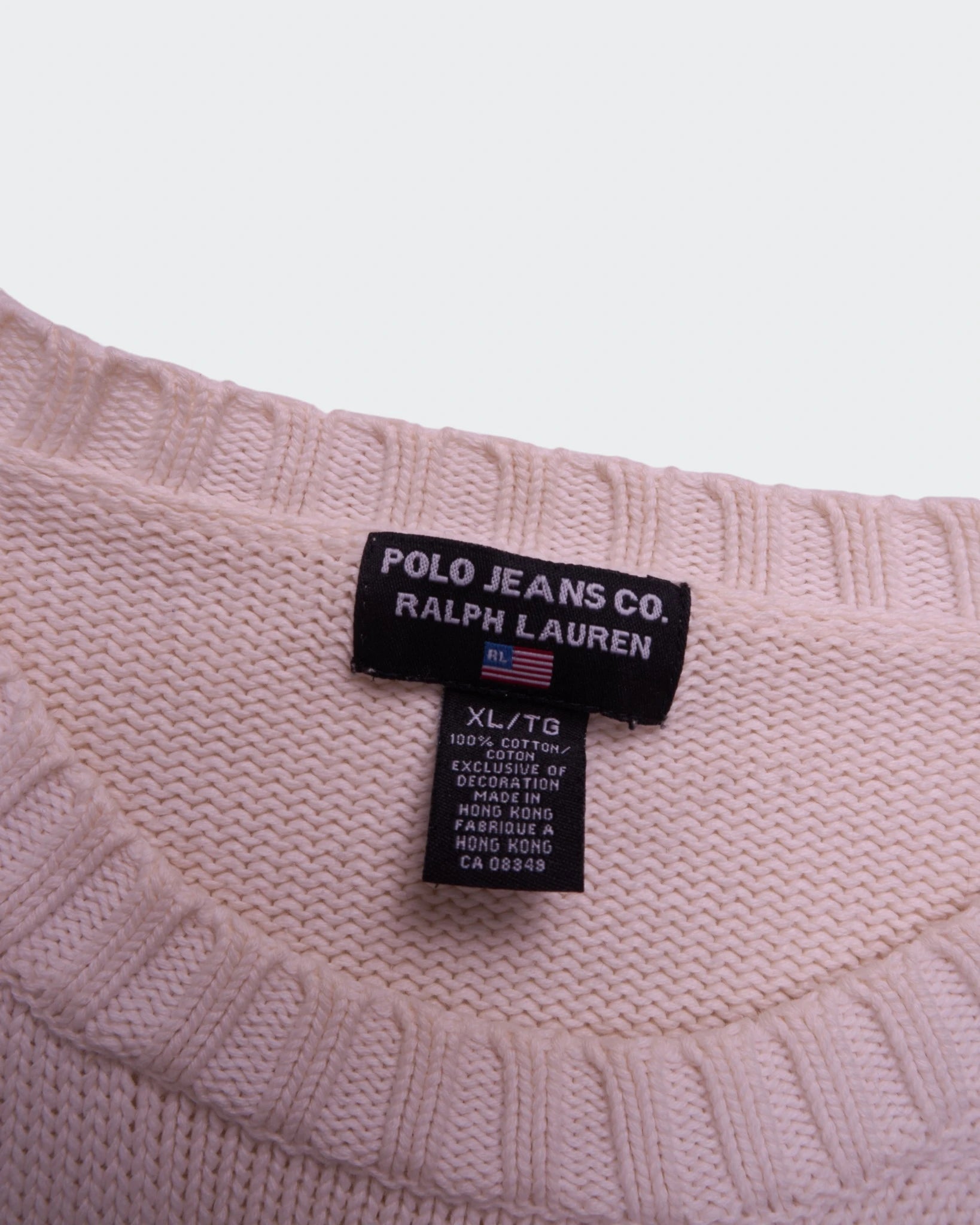 Ralph Lauren White Crewneck Jumper - XL