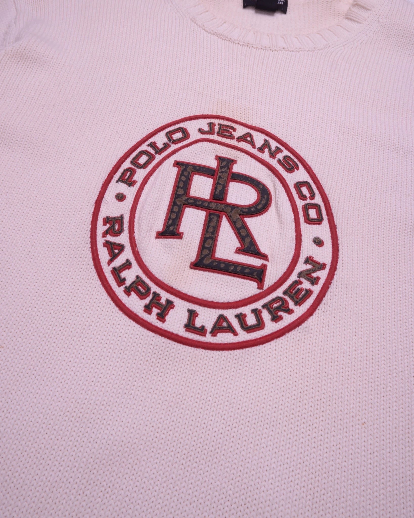 Ralph Lauren White Crewneck Jumper - XL