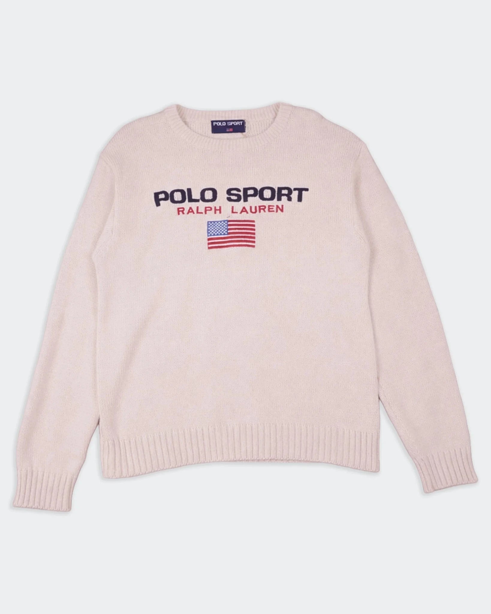 Ralph Lauren White Crewneck Sweater - XL