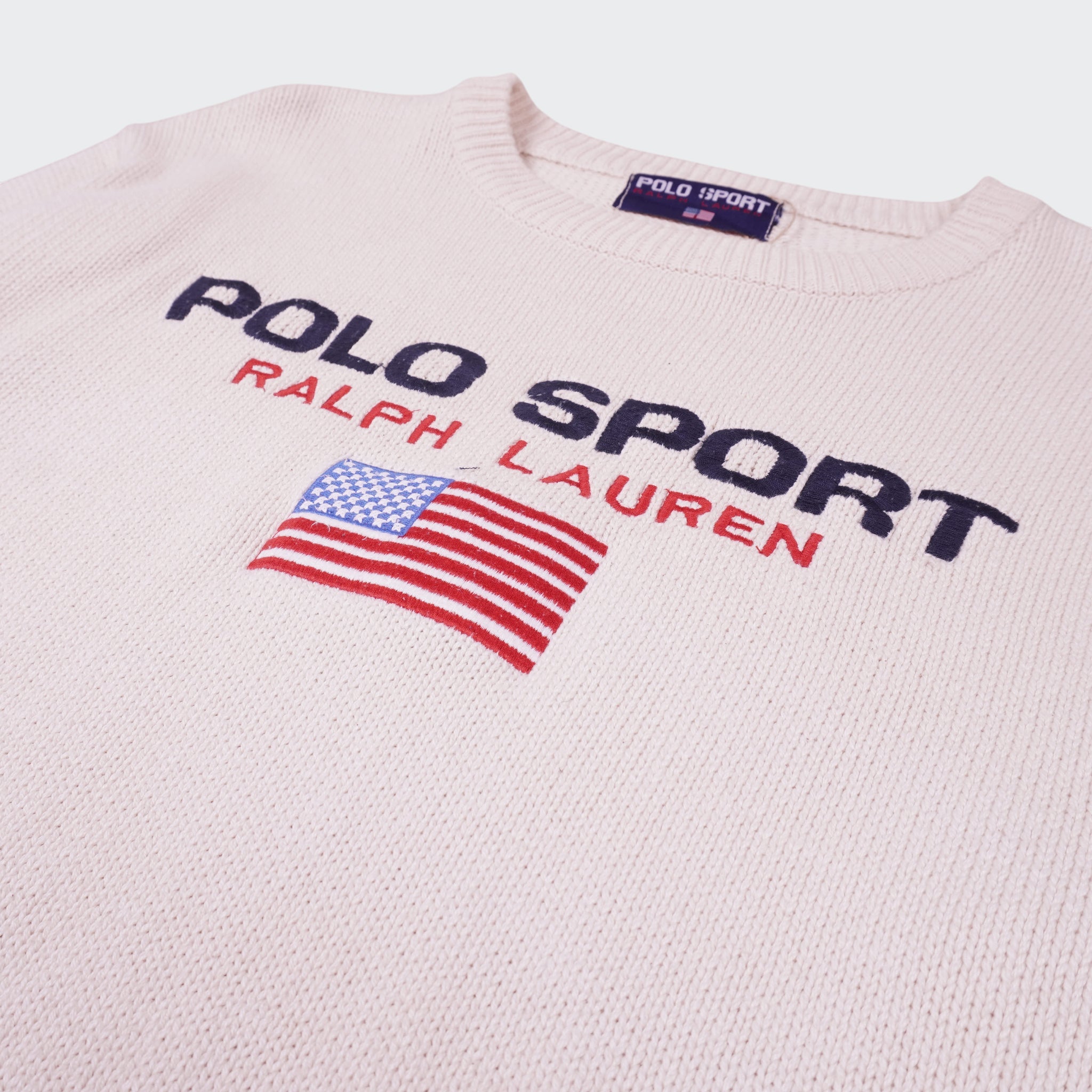 Ralph Lauren White Crewneck Sweater - XL