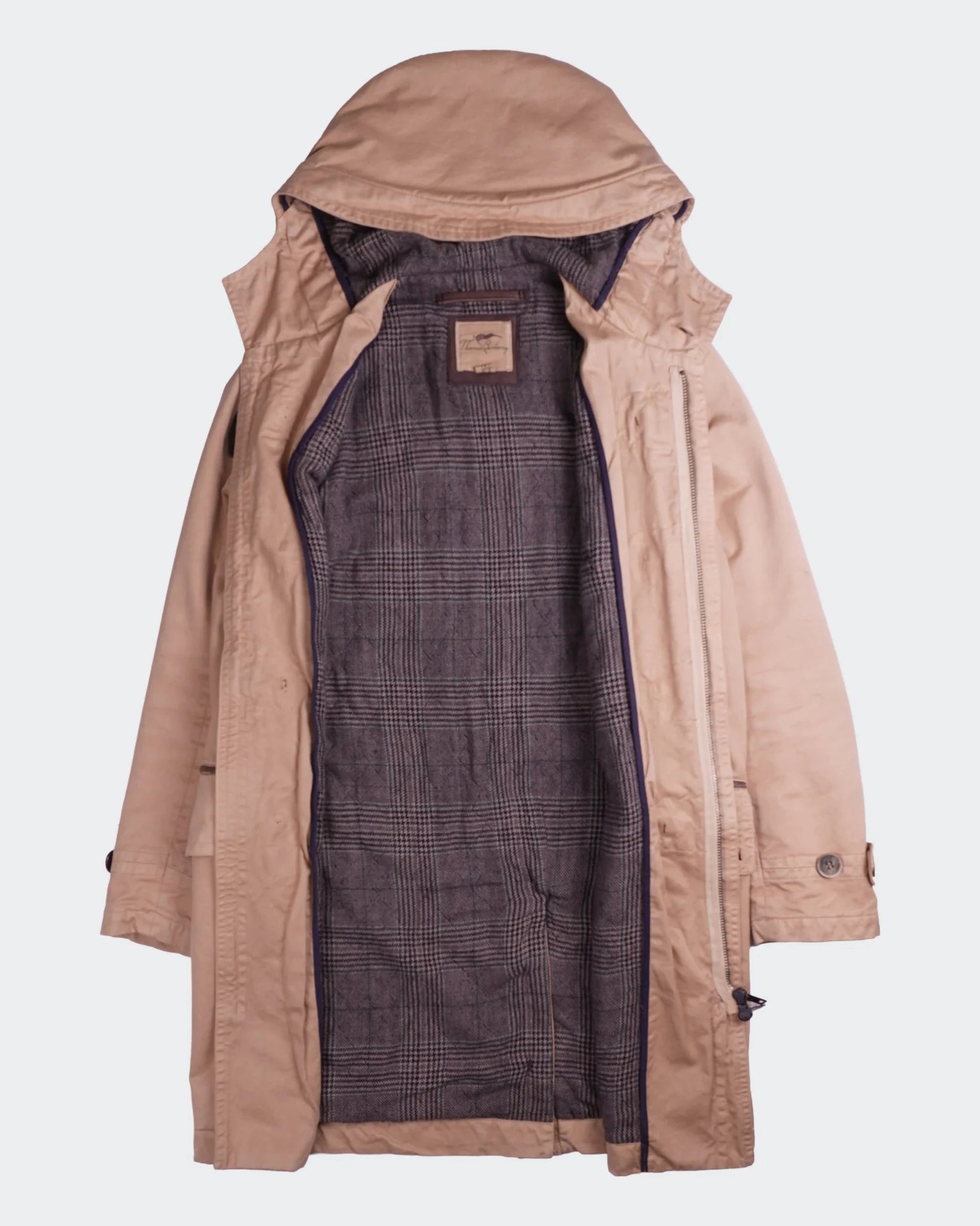 Rare Burberry 2000's Beige Cotton Duffle Coat - M