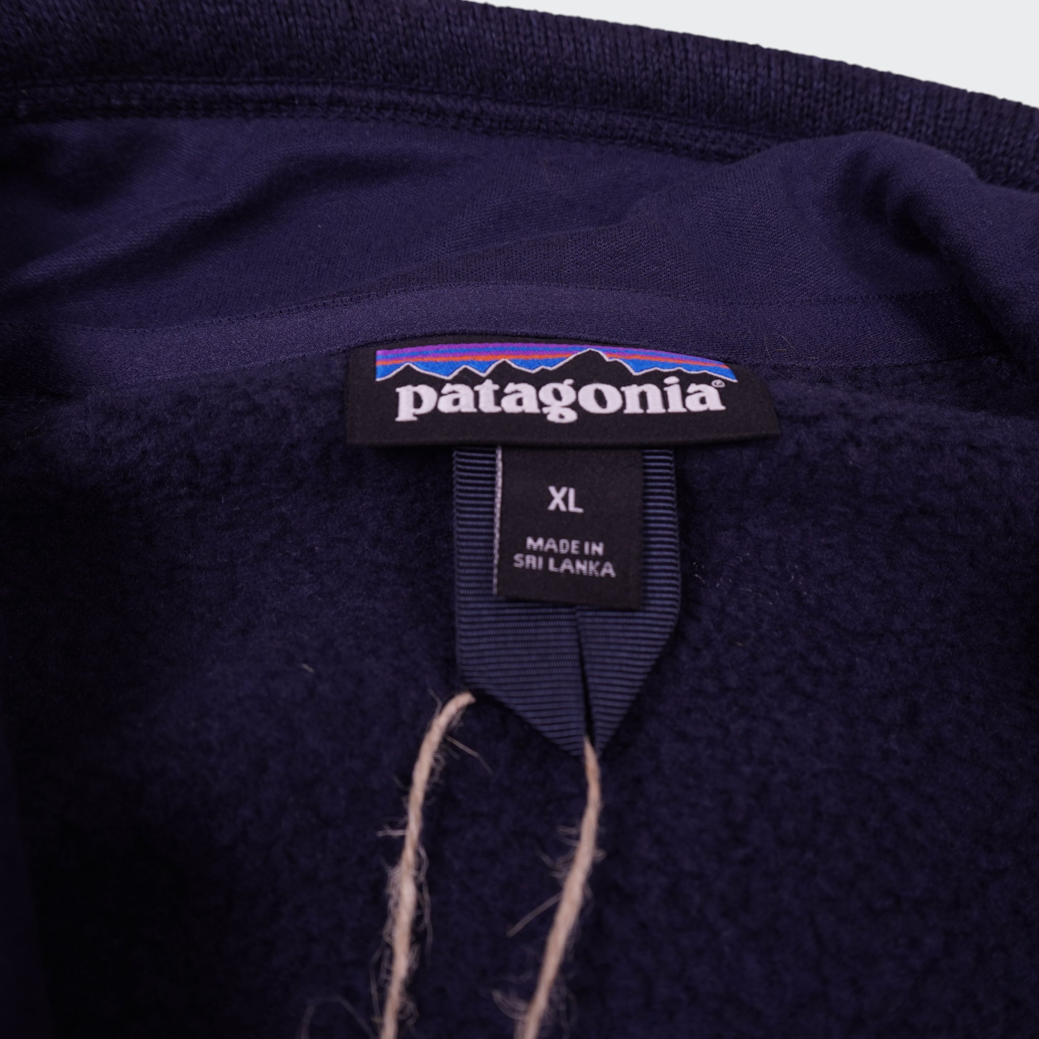 Rare Patagonia Navy Fleece Quarter - zip Sweater - XL