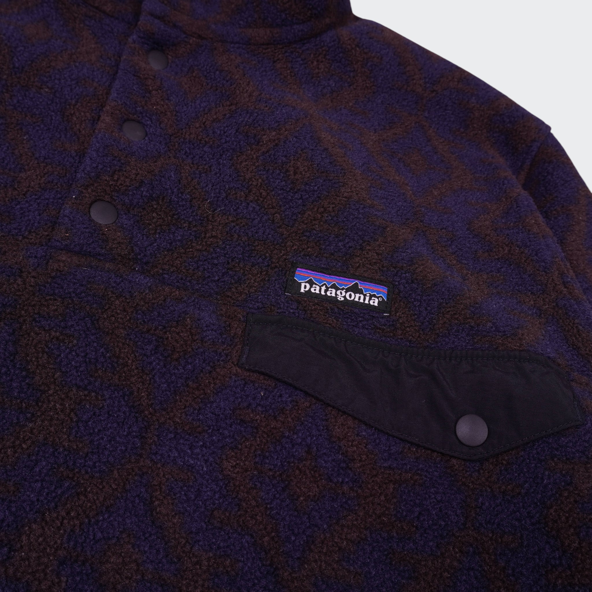 Rare Patagonia Navy Fleece Quarter - zip Sweater - XL