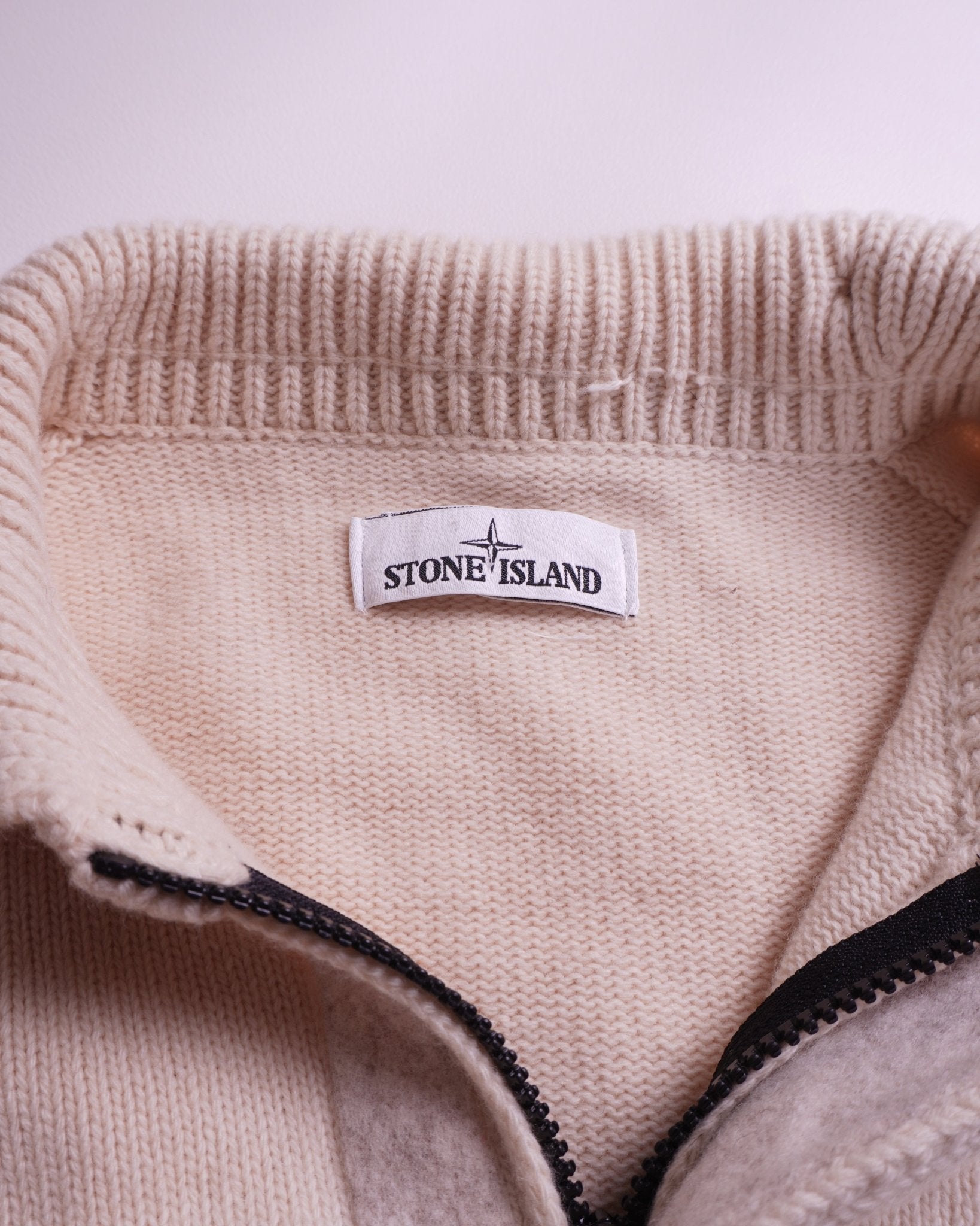 Stone Island Beige Button Cardigan - L