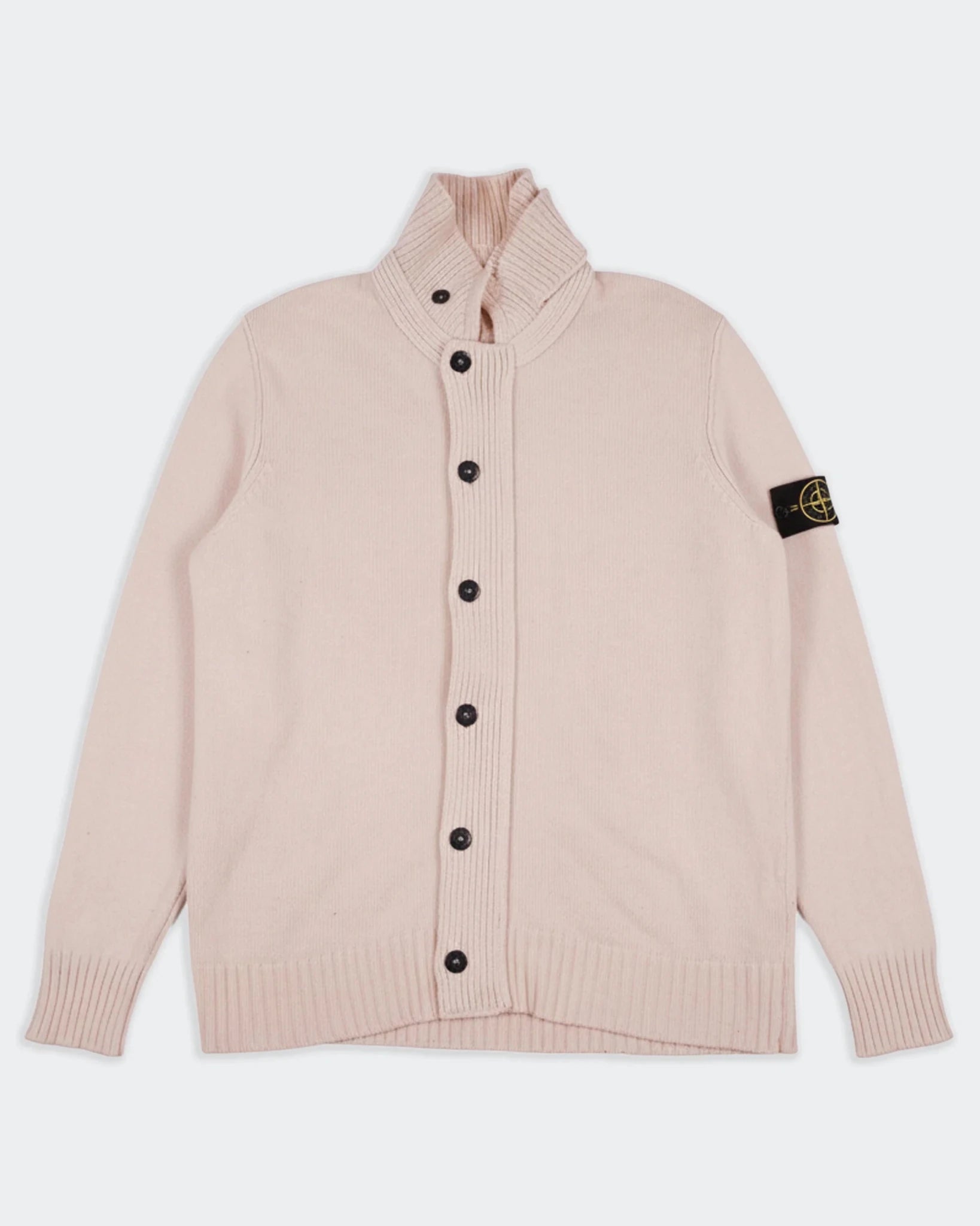 Stone Island Beige Button Cardigan - L