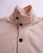Stone Island Beige Wool Zip Cardigan - XL