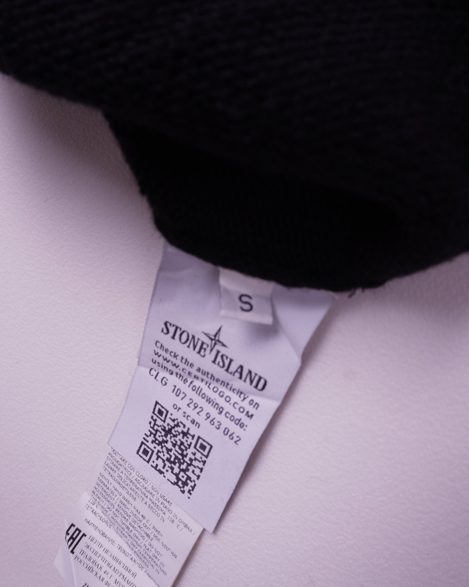 Stone Island Black Crewneck Sweater - S
