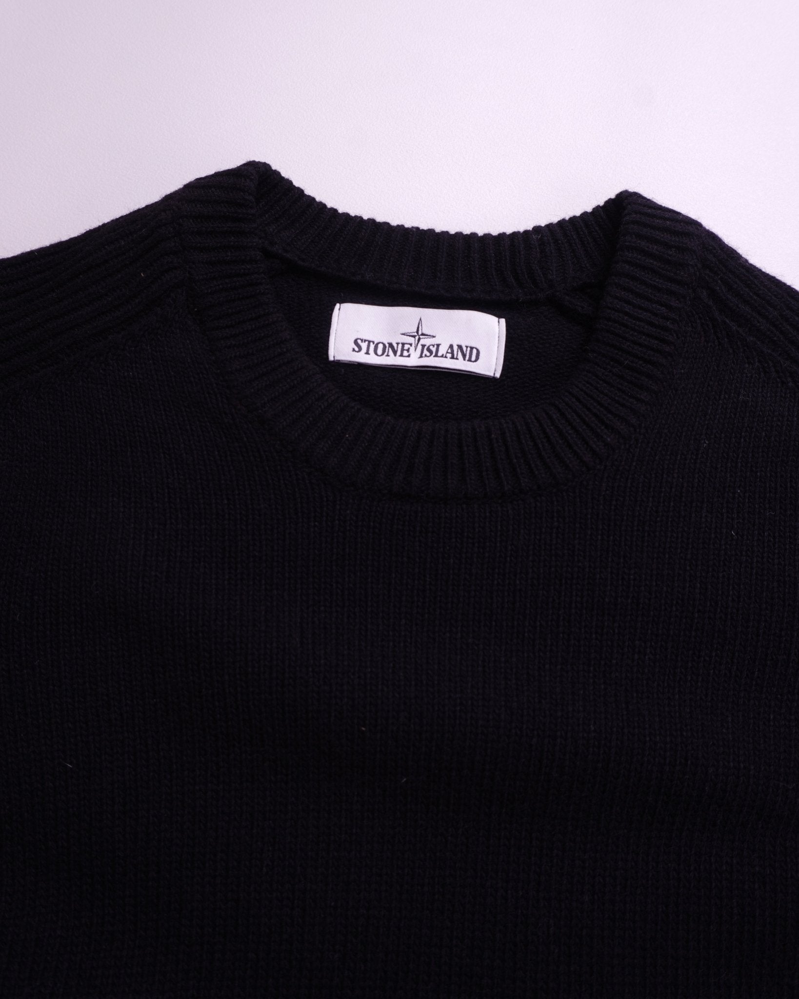 Stone Island Black Crewneck Sweater - S