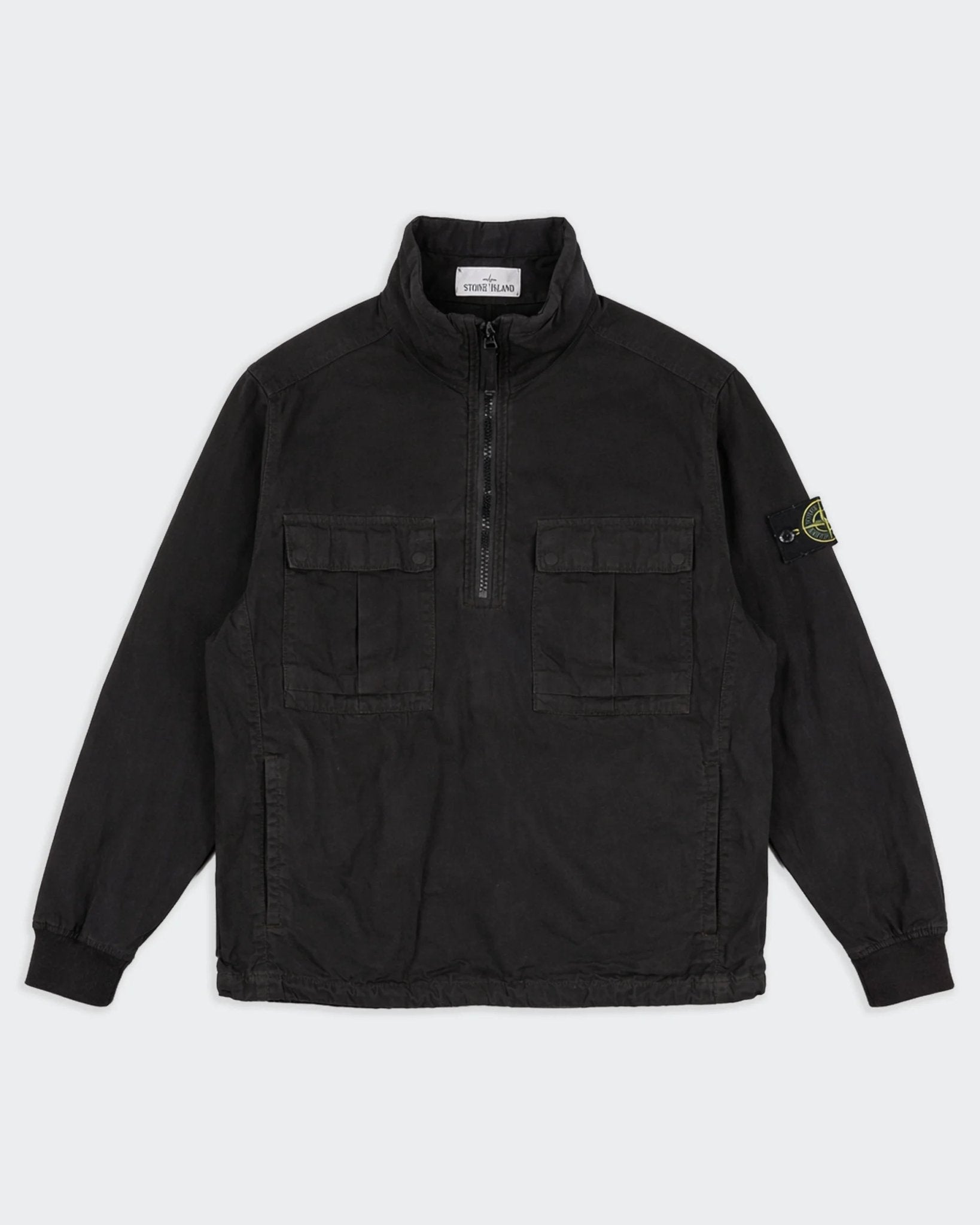 Stone Island Black Half - Zip Sweater - L