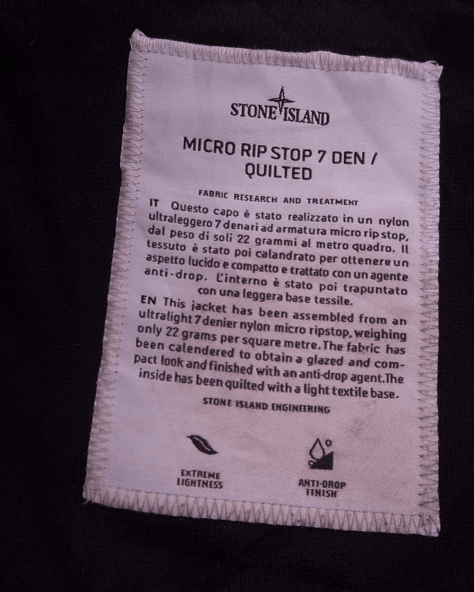 Stone Island Black Half - Zip Sweater - L