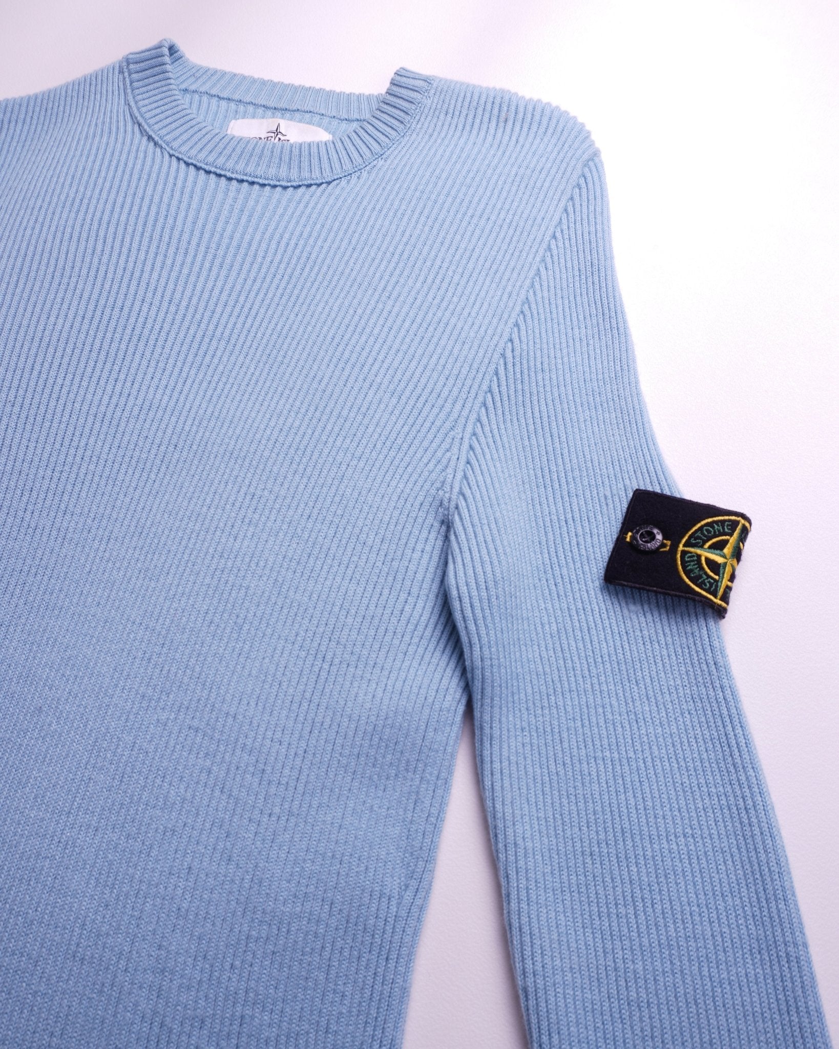 Stone Island Blue Crewneck Sweater - M
