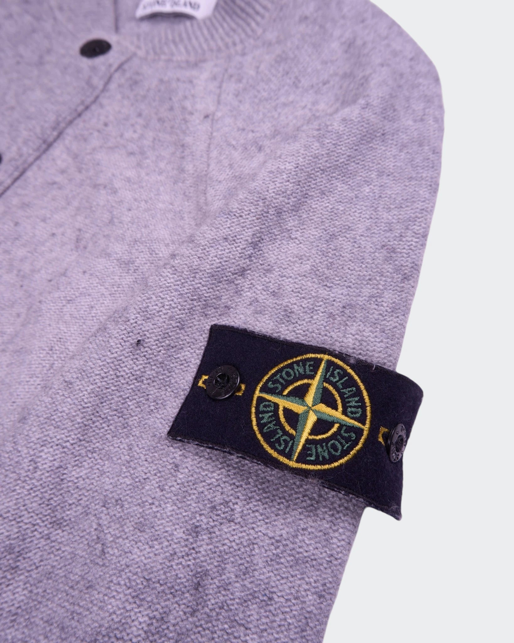 Stone Island Grey Button Cardigan - L