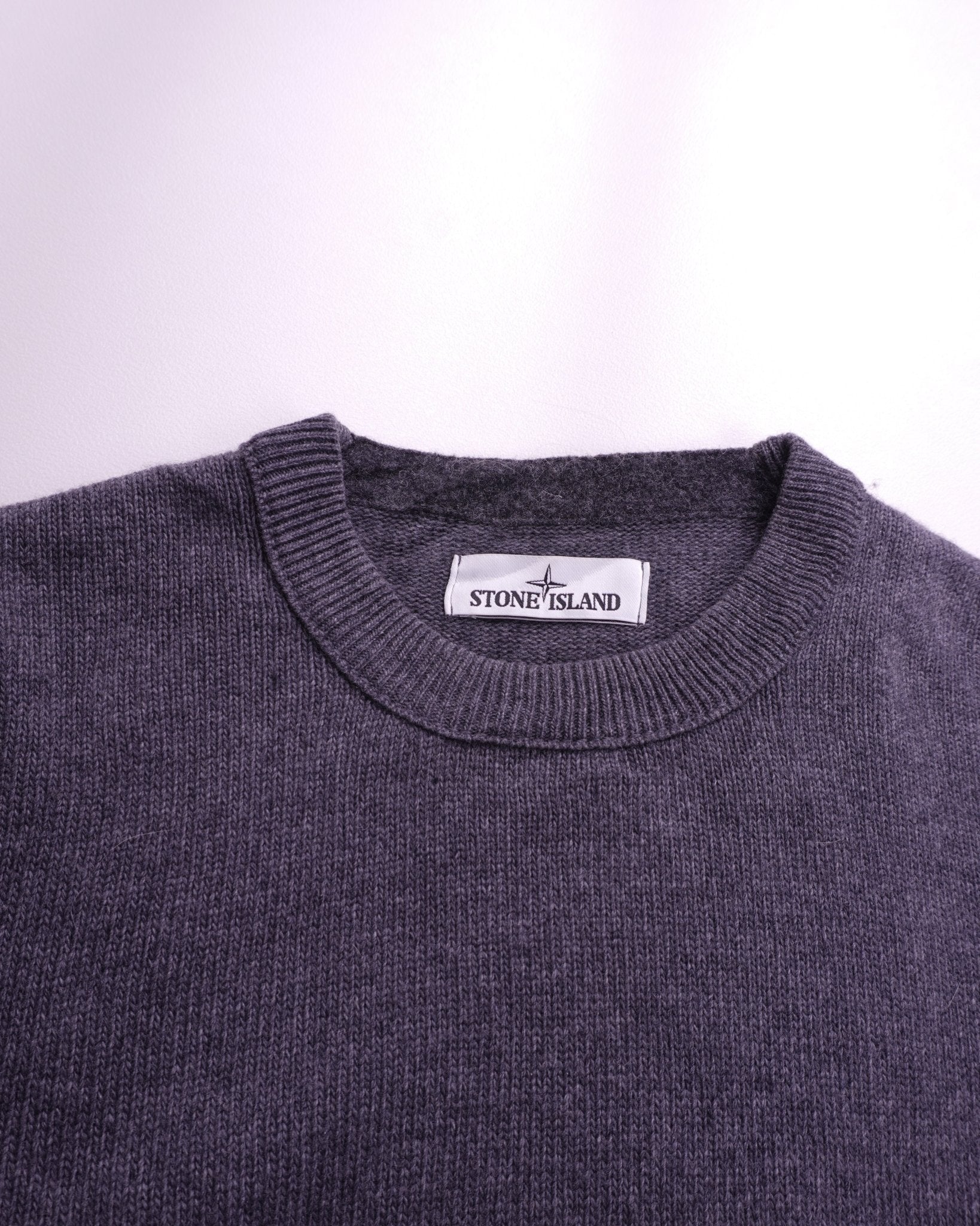 Stone Island Grey Wool Crewneck Sweater - S