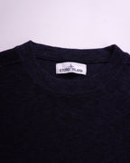 Stone Island Navy Cotton Crewneck Sweater - L