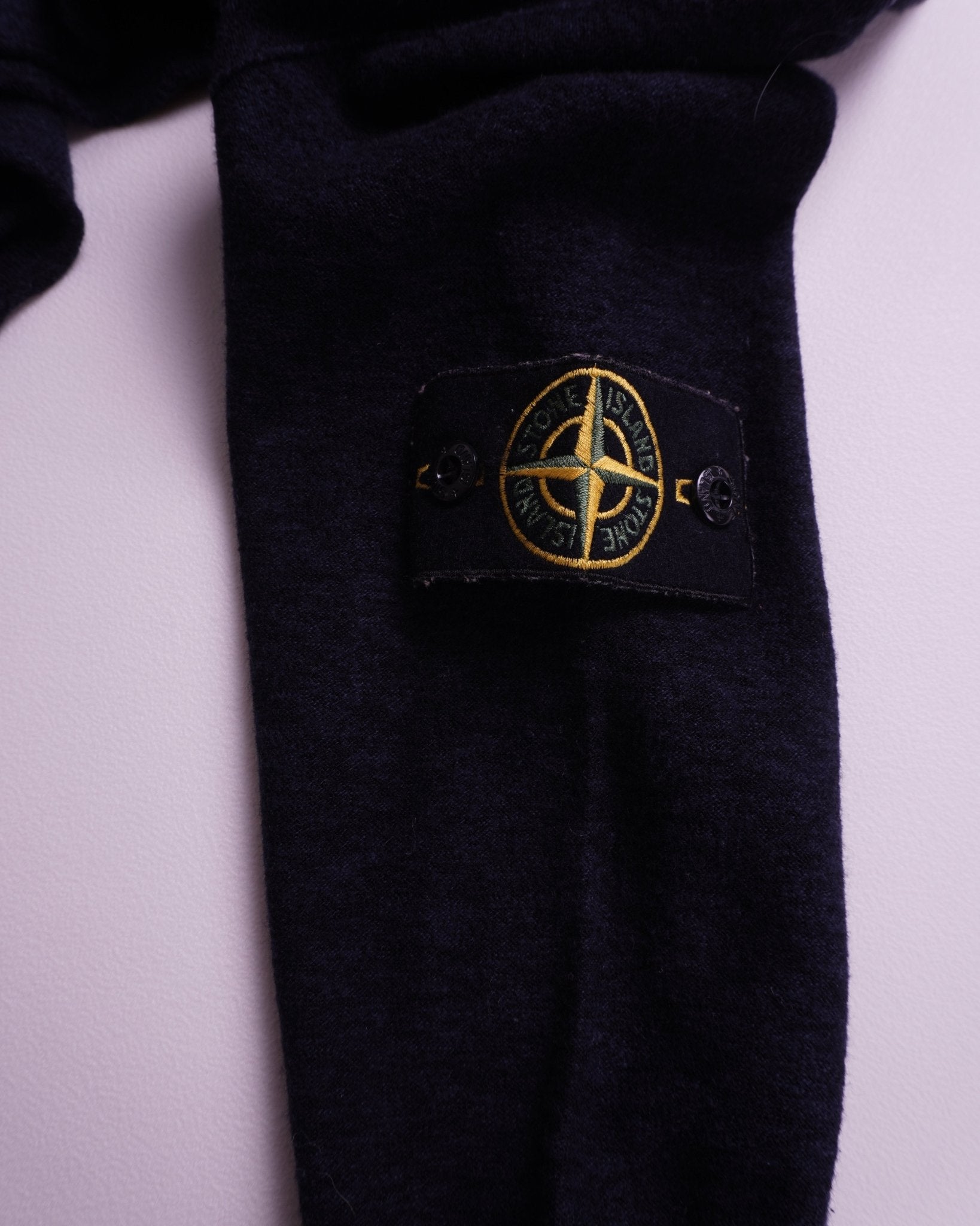 Stone Island Navy Cotton Crewneck Sweater - L