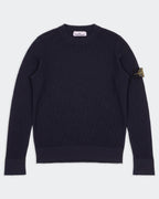 Stone Island Navy Cotton Crewneck Sweater - L