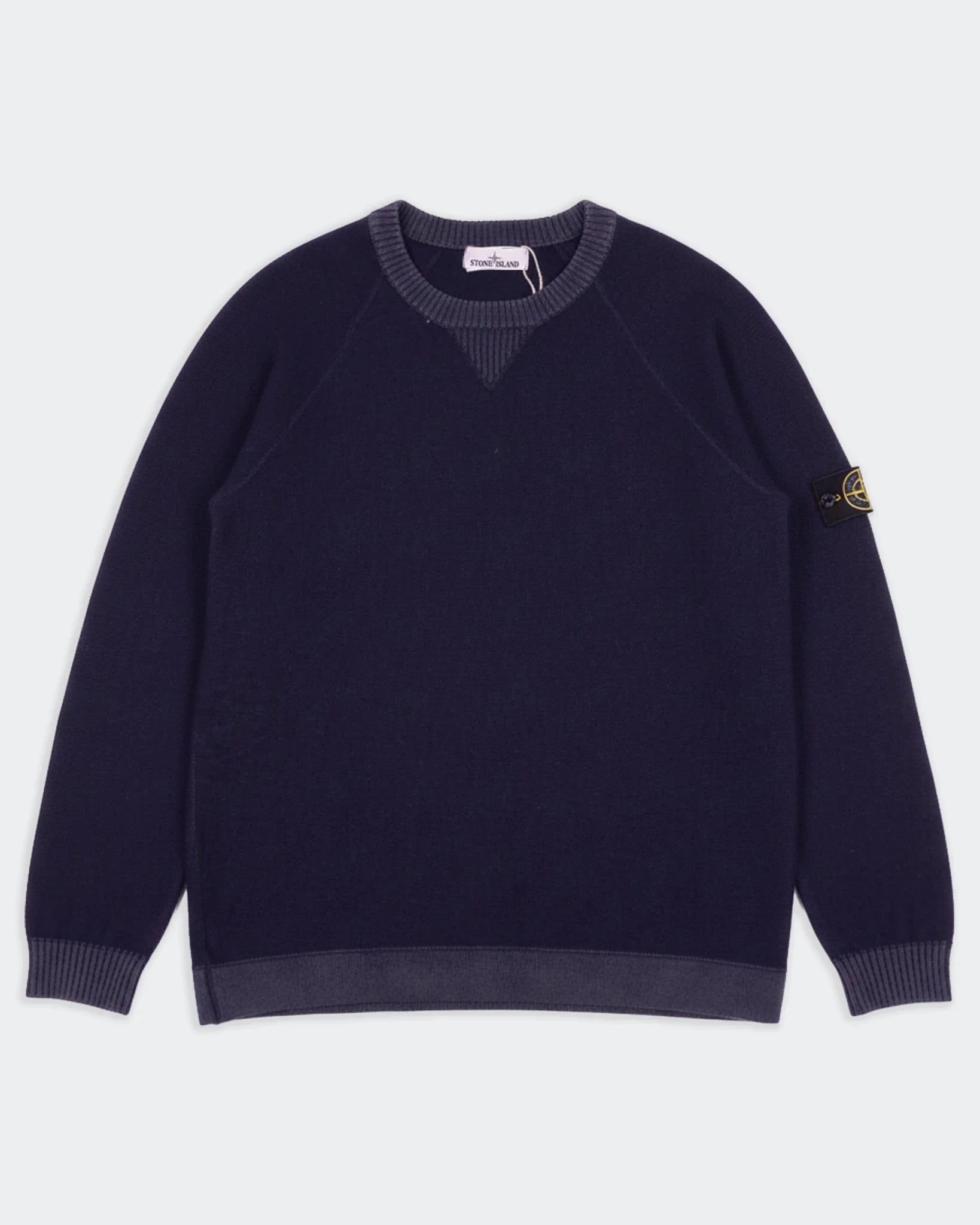 Stone Island Navy Cotton Crewneck Sweater - XL
