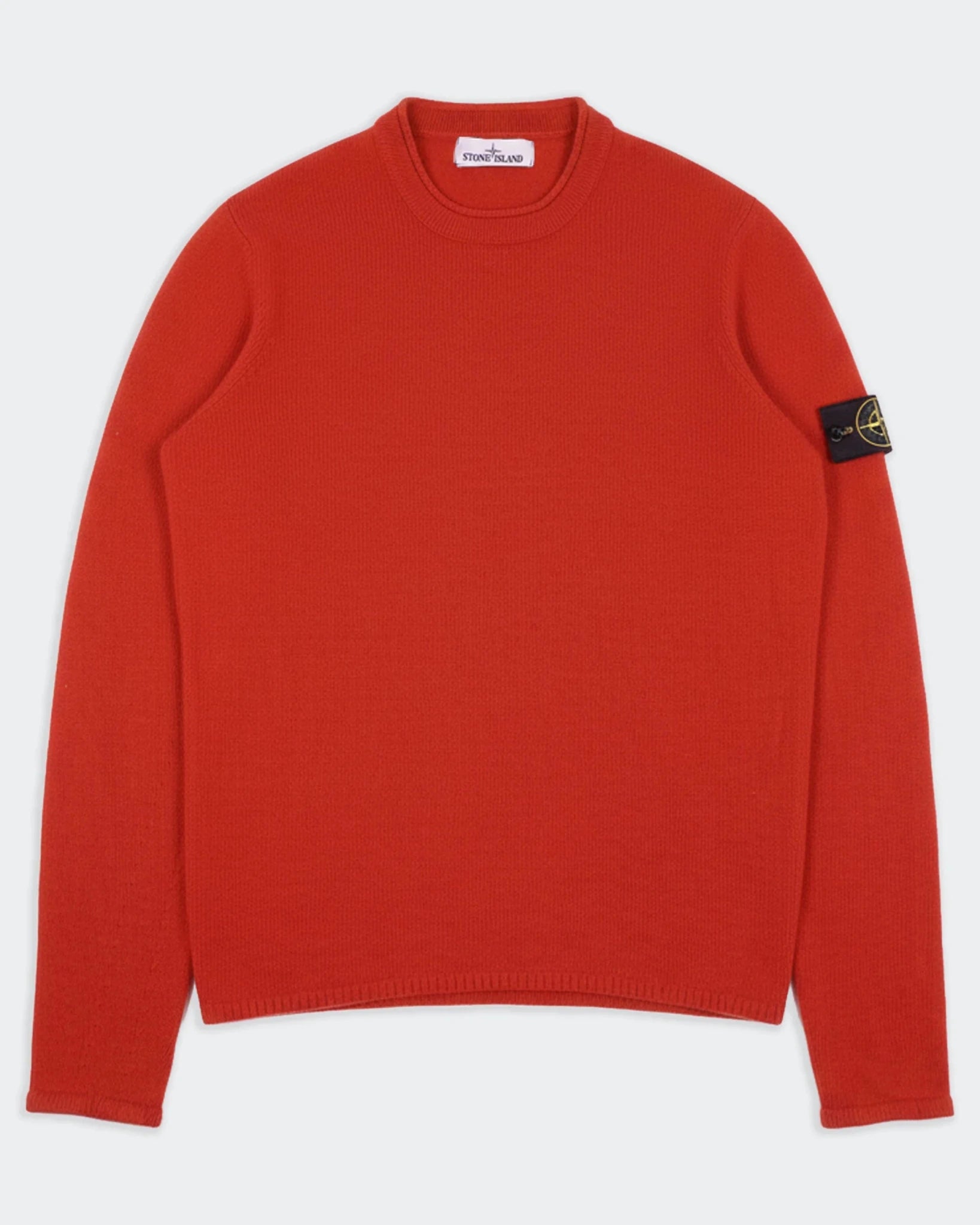 Stone Island Orange Crewneck Sweater - L