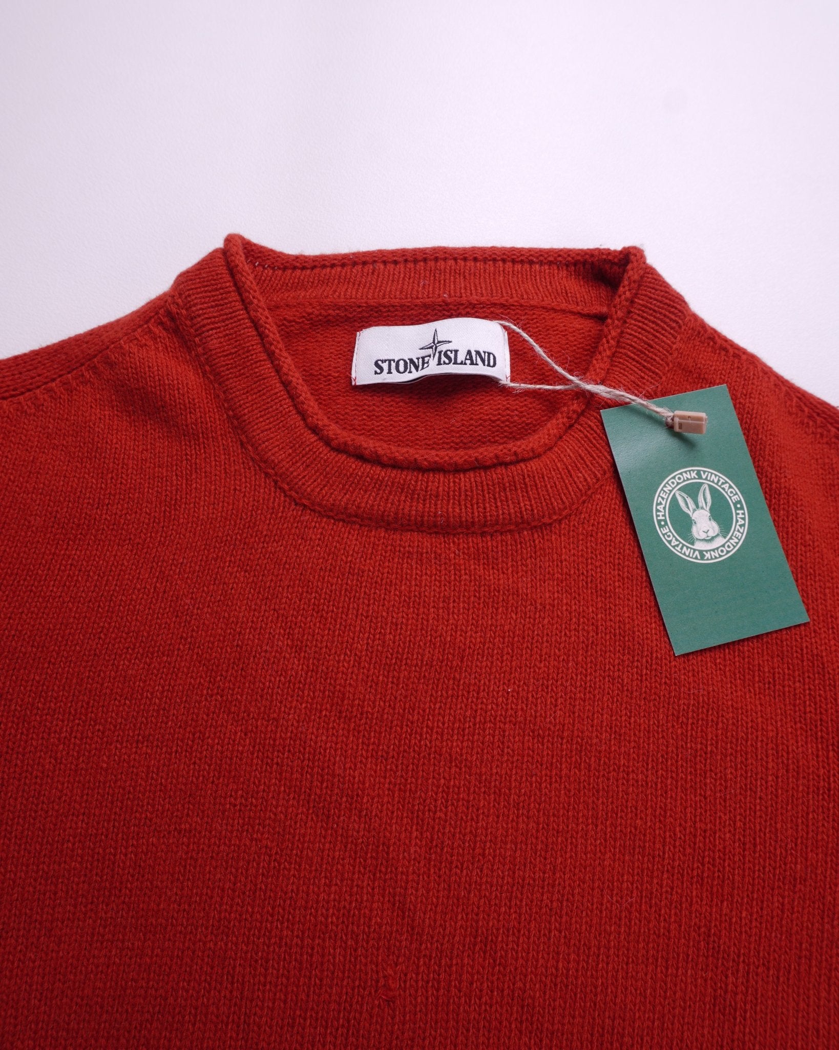 Stone Island Orange Crewneck Sweater - L